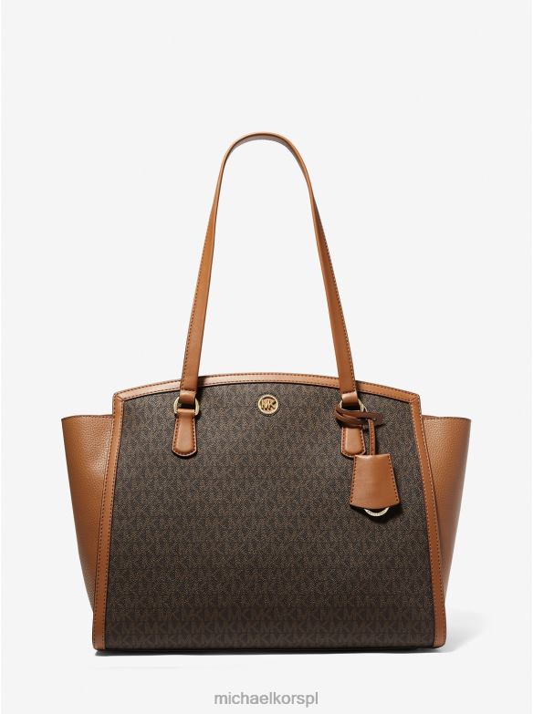 Duża torba z logo Chantal kobiety Michael Kors brn/żołądź LHN661164 Akcesoria