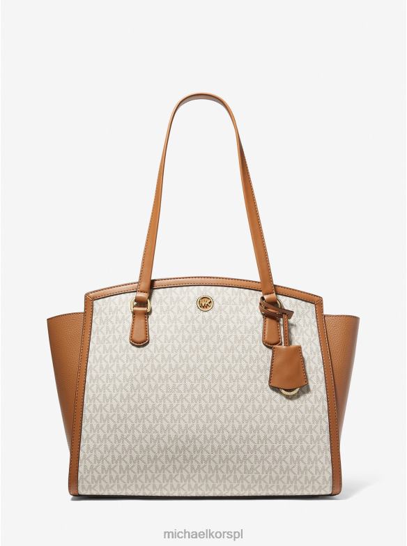 Duża torba z logo Chantal kobiety Michael Kors wanilia/żołądź LHN661166 Akcesoria