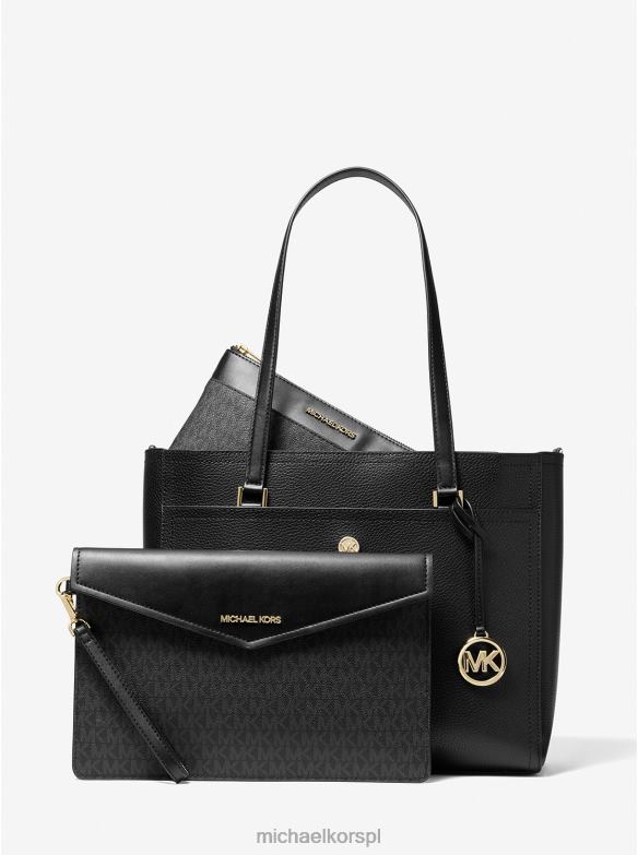 Maisie duża torebka 3 w 1 ze skóry żwirowej kobiety Michael Kors czarny LHN661111 Akcesoria