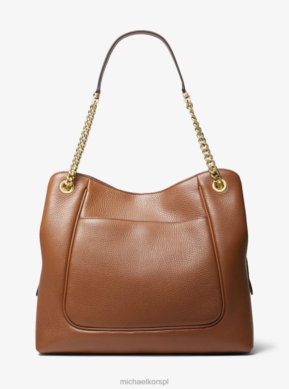 Piper duża torba na ramię ze skóry w kolorze kamienistej skóry kobiety Michael Kors bagaż LHN661069 Akcesoria