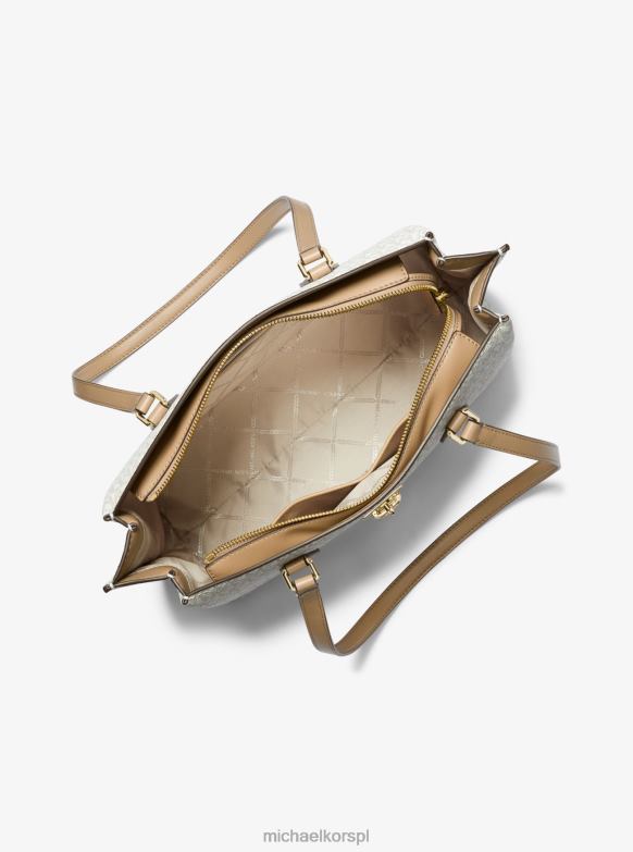 Rubinowa duża torba z logo kobiety Michael Kors wielbłąd LHN661159 Akcesoria