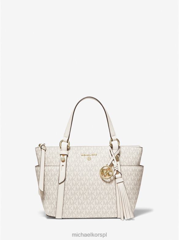 Torba typu tote Sullivan z małym logo, zapinana na zamek u góry kobiety Michael Kors van/krem LHN661185 Akcesoria