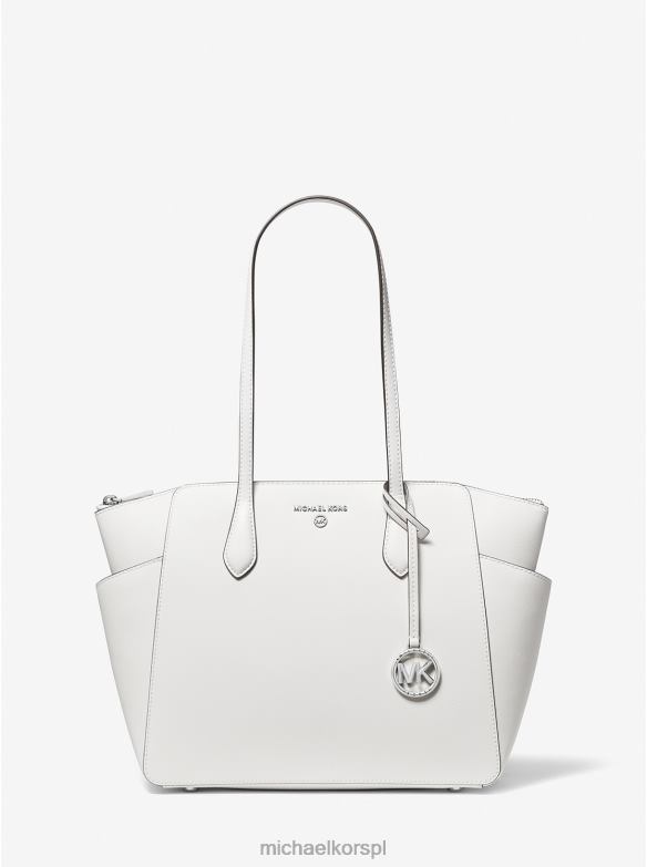 Torebka Marilyn ze skóry saffiano średniej wielkości kobiety Michael Kors optyczna biel LHN661045 Akcesoria