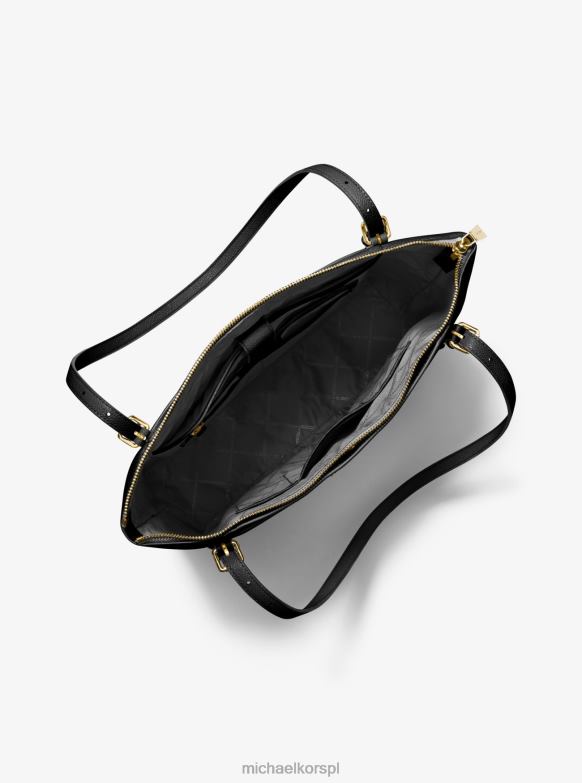 Voyager duża torebka ze skóry w kolorze kamienistej skóry kobiety Michael Kors czarny LHN661142 Akcesoria