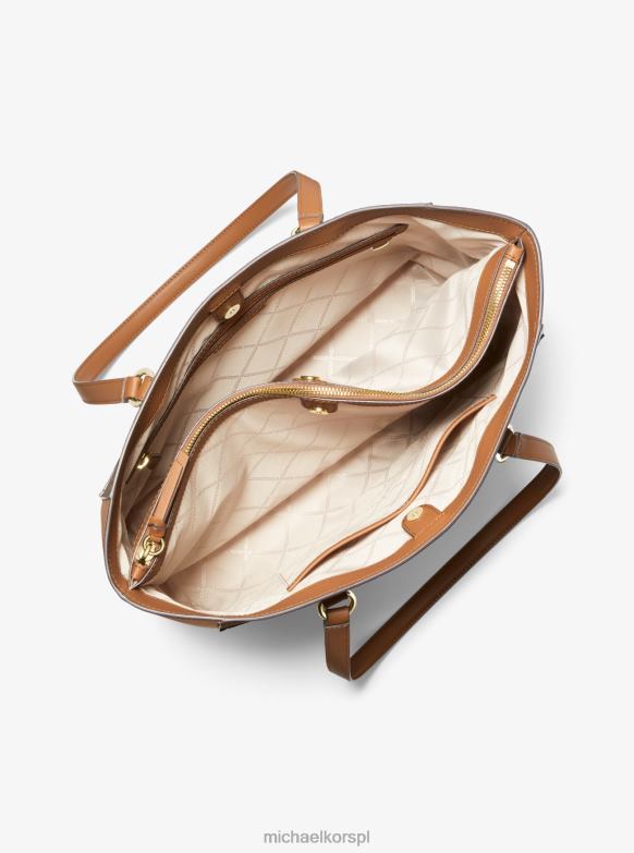 duże logo Sullivan i skórzana torba kobiety Michael Kors brn/żołądź LHN661187 Akcesoria