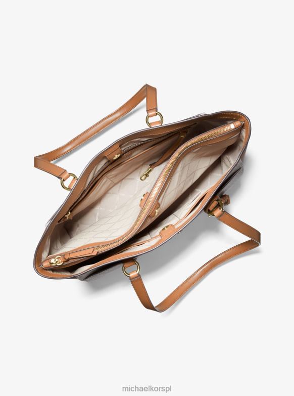 duże logo Sullivan i skórzana torba kobiety Michael Kors wanilia/żołądź LHN661188 Akcesoria