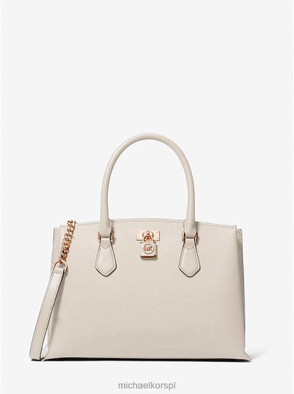 Rubinowa, średnia torebka ze skóry saffiano kobiety Michael Kors To krem LHN661477 Akcesoria