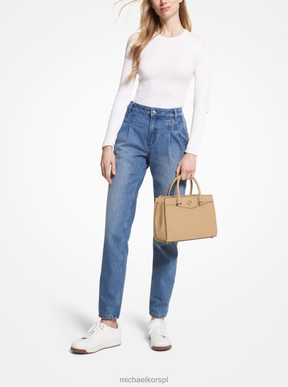 Torba everly medium ze skóry saffiano kobiety Michael Kors wielbłąd LHN661441 Akcesoria