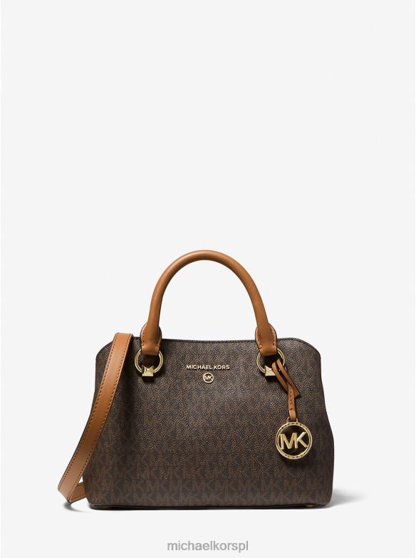 mała torebka z logo Edith kobiety Michael Kors brn/żołądź LHN661455 Akcesoria