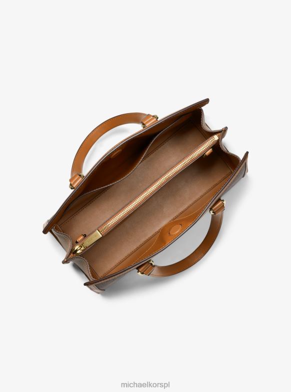 Średnia torebka z logo Chantal kobiety Michael Kors brn/żołądź LHN661416 Akcesoria