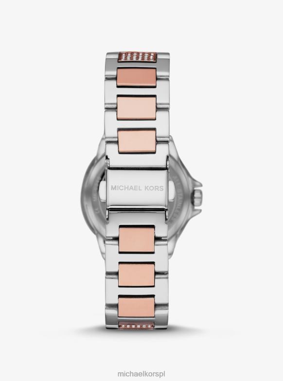 Dwukolorowy zegarek Mini Camille Pave kobiety Michael Kors dwutonowy LHN662409 Akcesoria