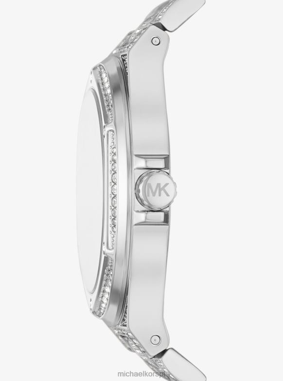 duży zegarek Lennox Pave w kolorze srebrnym kobiety Michael Kors srebro LHN662418 Akcesoria
