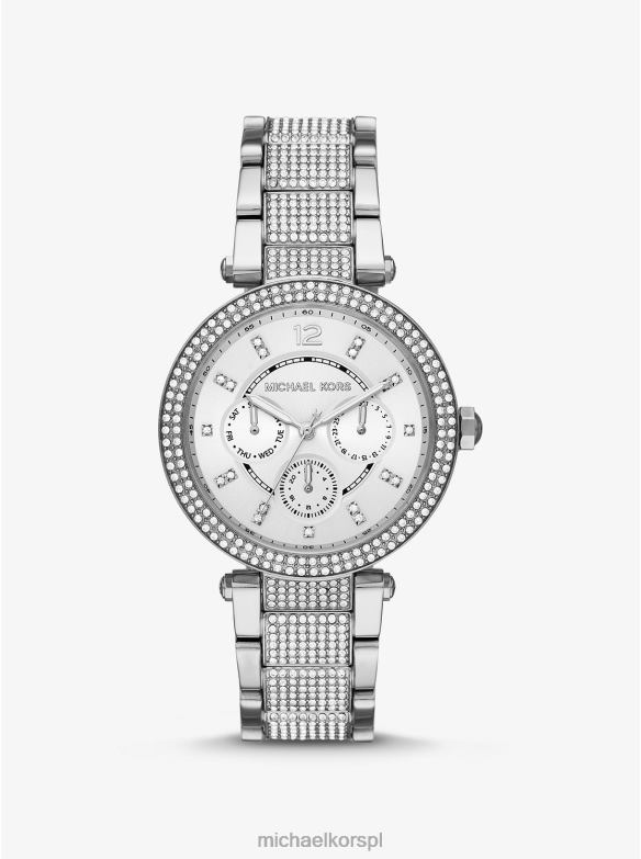 duży zegarek Parker Pave w kolorze srebrnym kobiety Michael Kors srebro LHN662414 Akcesoria