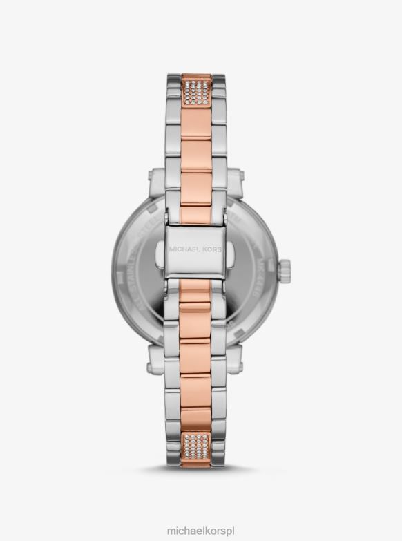 Dwukolorowy zegarek z logo Sofie Pave kobiety Michael Kors dwutonowy LHN662377 Akcesoria