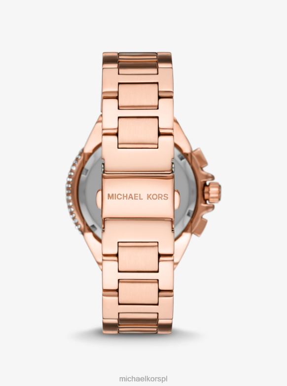 ponadgabarytowy zegarek Camille Pave w kolorze różowego złota kobiety Michael Kors różowe złoto LHN662366 Akcesoria