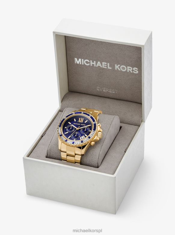 duży zegarek Everest Pave w kolorze złotym kobiety Michael Kors złoto LHN662405 Akcesoria