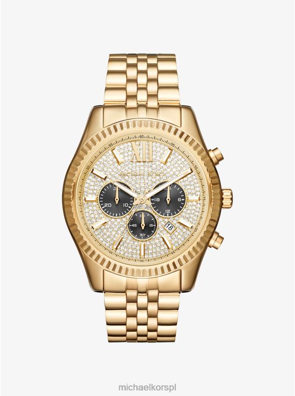 duży zegarek Lexington w kolorze złotym kobiety Michael Kors złoto LHN662391 Akcesoria