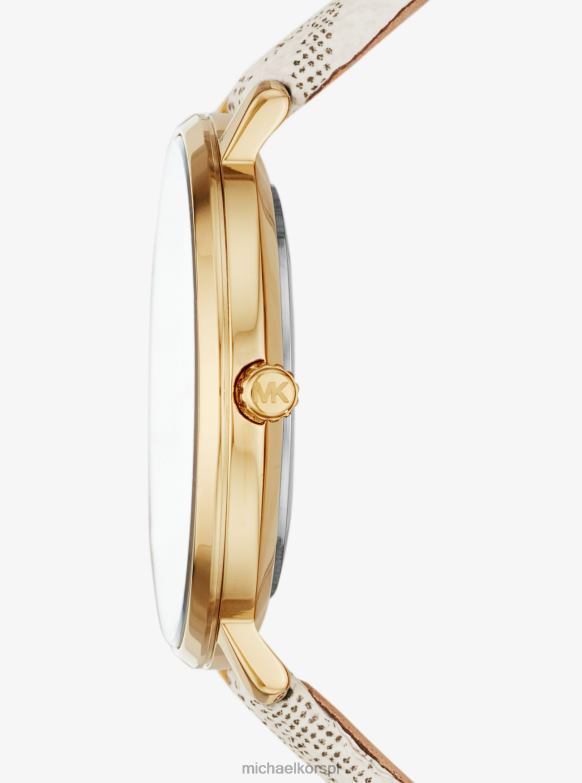 logo pyper i zegarek w kolorze złotym kobiety Michael Kors wanilia LHN662397 Akcesoria