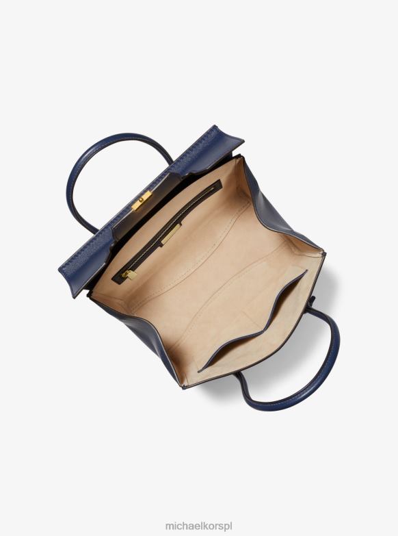 Średnia skórzana torebka Campbell z kolekcji Campbell dla obu płci Michael Kors marynarka wojenna LHN663790 Akcesoria