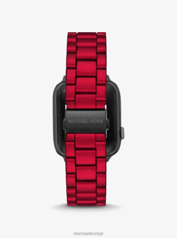 Pasek ze stali nierdzewnej powlekanej na czerwono do zegarka Apple dla obu płci Michael Kors czerwony LHN664014 Akcesoria