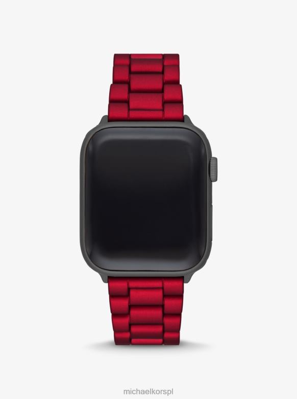 Pasek ze stali nierdzewnej powlekanej na czerwono do zegarka Apple dla obu płci Michael Kors czerwony LHN664014 Akcesoria