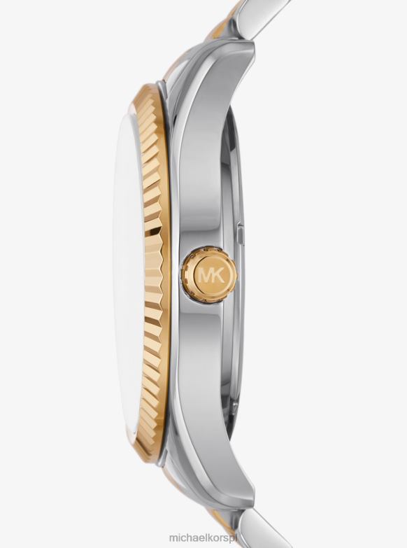 Ponadgabarytowy dwukolorowy zegarek Lexington dla obu płci Michael Kors dwutonowy LHN663975 Akcesoria