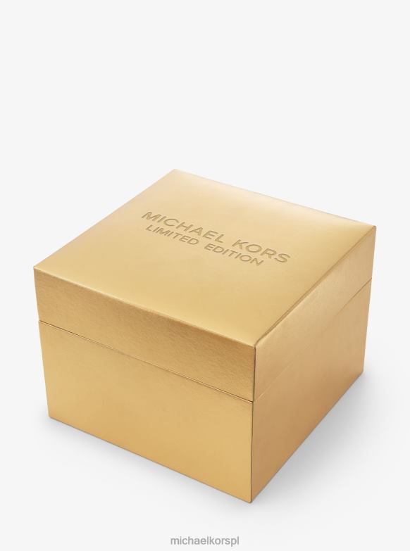 Zegarek ze stali nierdzewnej powlekany 18-karatowym złotem z limitowanej edycji dla obu płci Michael Kors złoto LHN663879 Akcesoria
