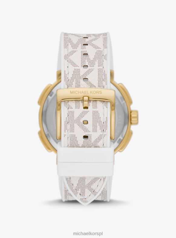 duży zegarek Sydney Pave w kolorze złotym i z logo dla obu płci Michael Kors wanilia LHN664008 Akcesoria