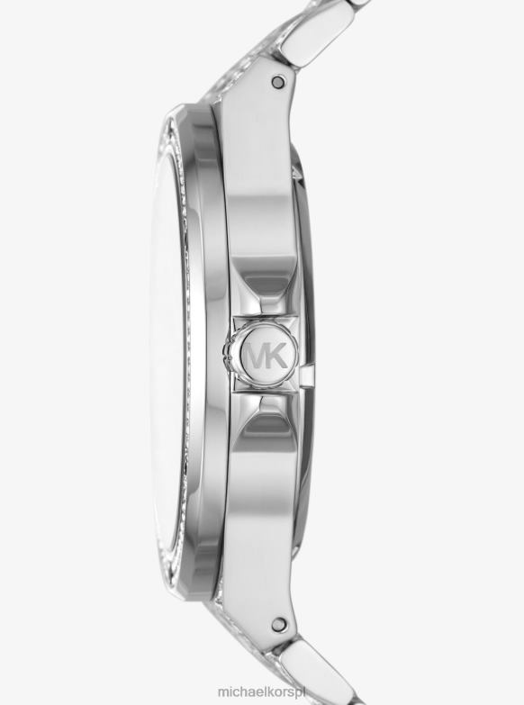 limitowana edycja ponadgabarytowego zegarka Lennox Pave w kolorze srebrnym dla obu płci Michael Kors srebro LHN663983 Akcesoria
