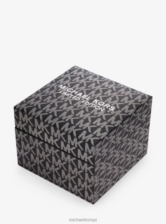 limitowana edycja ponadgabarytowego zegarka Lennox Pave w kolorze srebrnym dla obu płci Michael Kors srebro LHN663983 Akcesoria