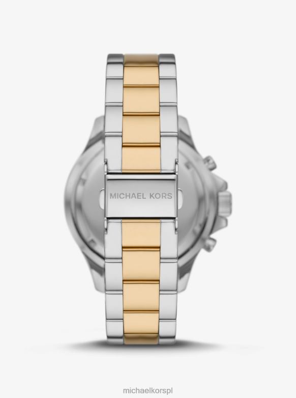 ponadgabarytowy dwukolorowy zegarek Everest Pave dla obu płci Michael Kors dwutonowy LHN664011 Akcesoria