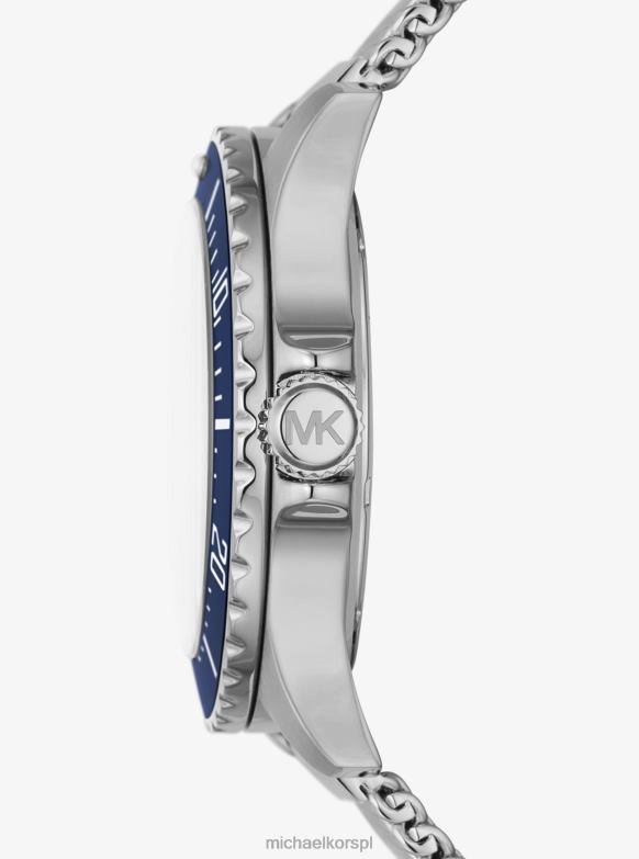 ponadgabarytowy, smukły zegarek siatkowy Everest w kolorze srebrnym dla obu płci Michael Kors srebro LHN663956 Akcesoria