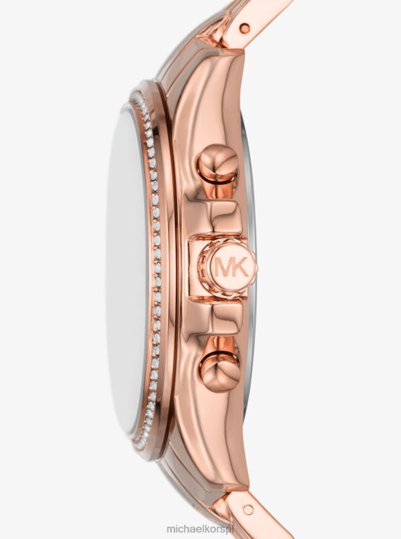 ponadgabarytowy zegarek typu Pilot Pave w kolorze różowego złota dla obu płci Michael Kors różowe złoto LHN663998 Akcesoria