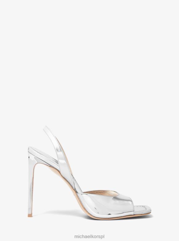 Kolekcja Marisa Metaliczne skórzane sandały dla obu płci Michael Kors srebro LHN663861 buty