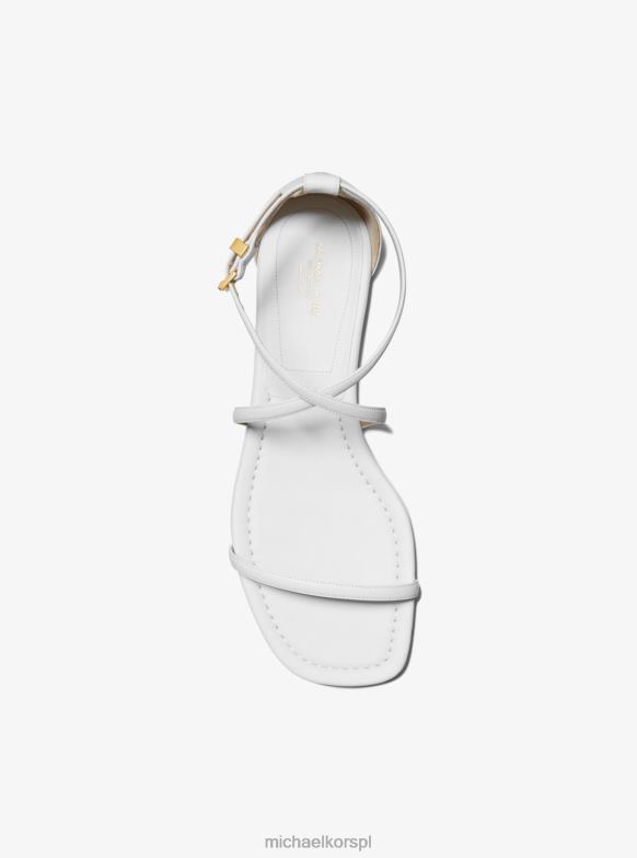 Kolekcja sandałów ze skóry Polly dla obu płci Michael Kors optyczna biel LHN663829 buty