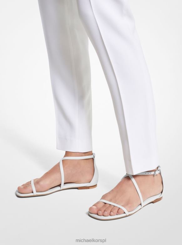 Kolekcja sandałów ze skóry Polly dla obu płci Michael Kors optyczna biel LHN663829 buty