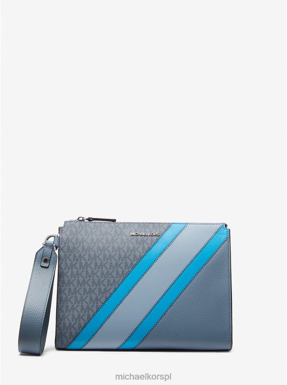 Naszywka z logo Cooper i bransoletka ze sztucznej skóry mężczyźni Michael Kors dżinsowa LHN663343 Akcesoria