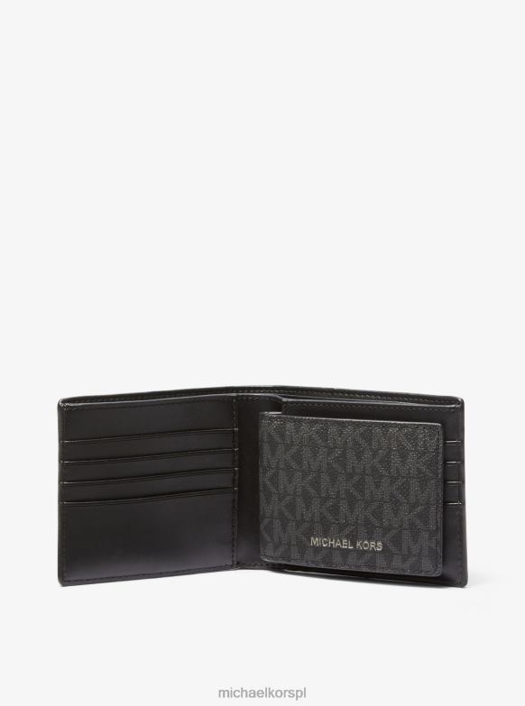 Portfel z logo i paskiem ze sztucznej skóry z zestawem upominkowym mężczyźni Michael Kors różowy LHN663349 Akcesoria