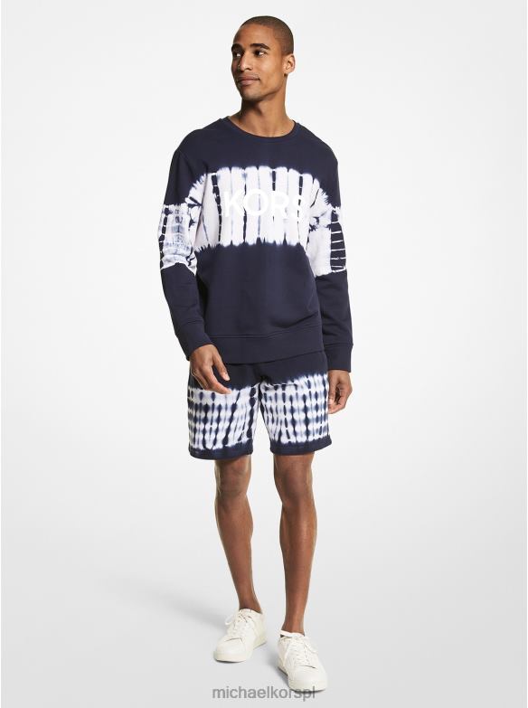 Bawełniana bluza z logo tie-dye mężczyźni Michael Kors północ LHN663006 odzież