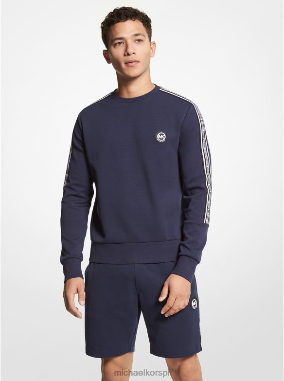 Bluza z mieszanki bawełny z taśmą z logo mężczyźni Michael Kors północ LHN662928 odzież