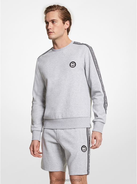 Bluza z mieszanki bawełny z taśmą z logo mężczyźni Michael Kors wrzosowy szary LHN662930 odzież