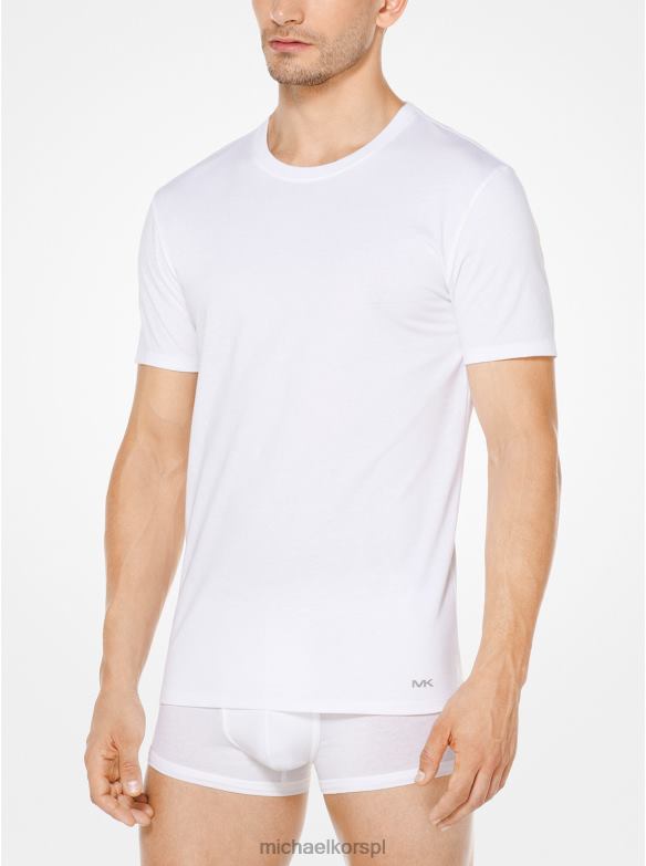 bawełniana koszulka mężczyźni Michael Kors biały LHN662954 odzież