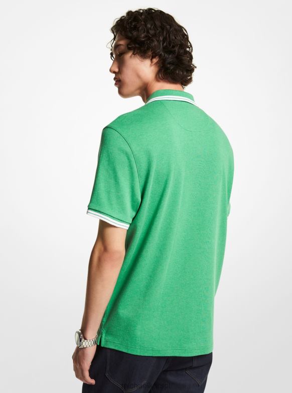 Bawełniana koszulka polo Greenwich mężczyźni Michael Kors wiosenne upały LHN662903 odzież