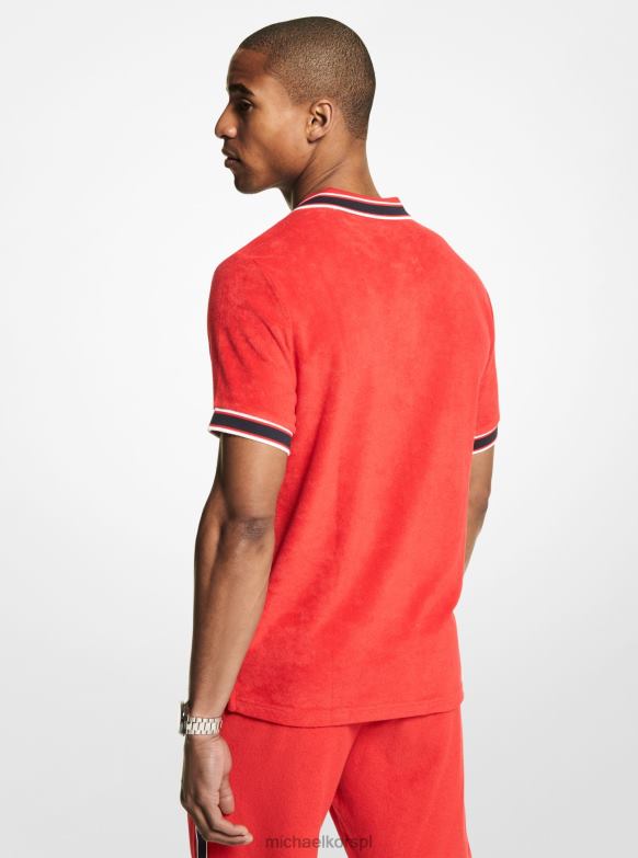 francuska koszulka polo frotte mężczyźni Michael Kors prawdziwa czerwień LHN662914 odzież