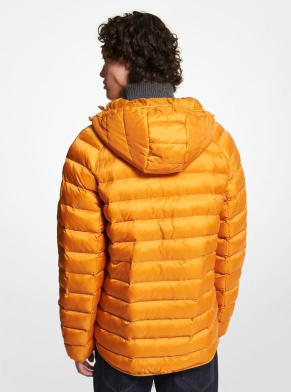 Pikowana nylonowa kurtka puchowa Rialto mężczyźni Michael Kors aksamitka LHN662806 odzież