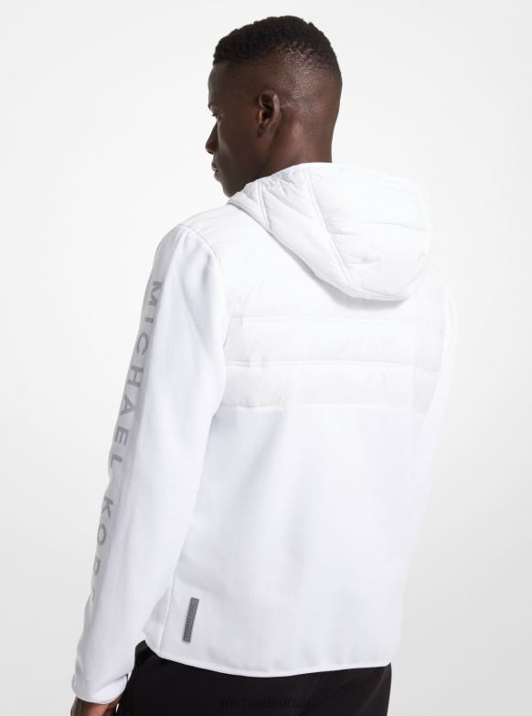 Zapinana na zamek kurtka z dzianiny Hailfax mężczyźni Michael Kors biały LHN662789 odzież