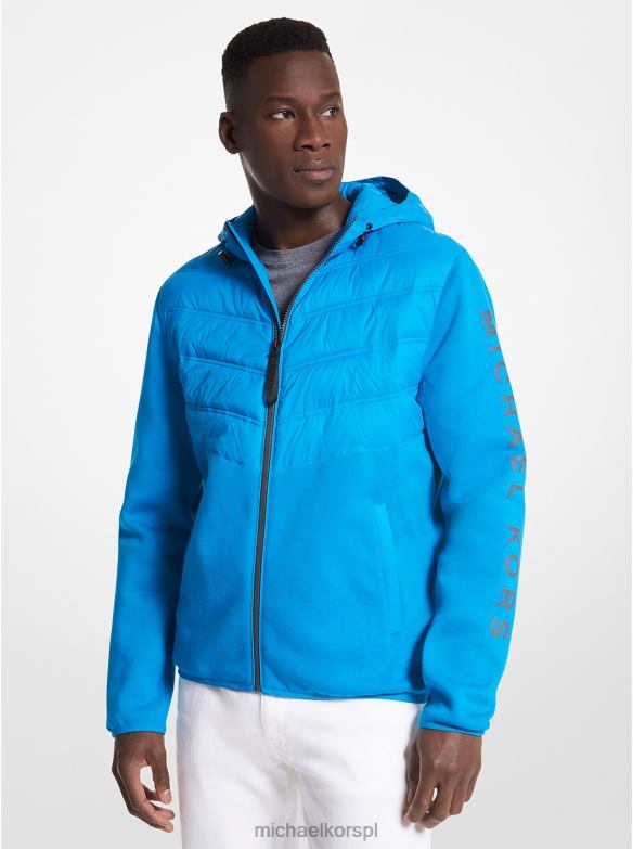 Zapinana na zamek kurtka z dzianiny Hailfax mężczyźni Michael Kors cyjan niebieski LHN662791 odzież