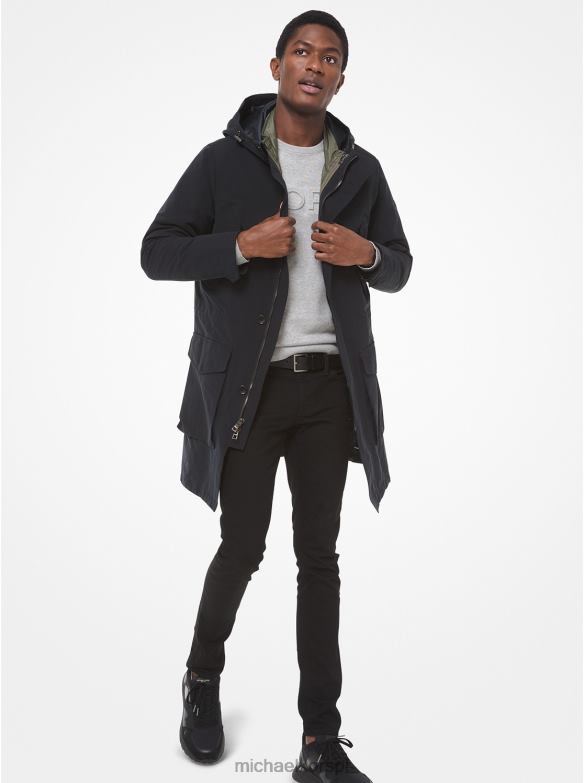 nylonowa kurtka mężczyźni Michael Kors umyty na czarno LHN662784 odzież