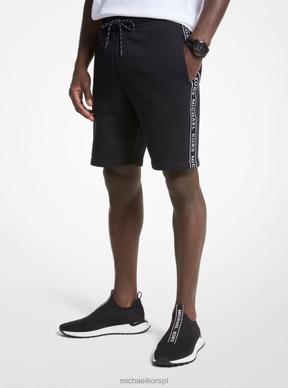 Szorty z mieszanki bawełny i taśmy z logo mężczyźni Michael Kors czarny LHN663151 odzież