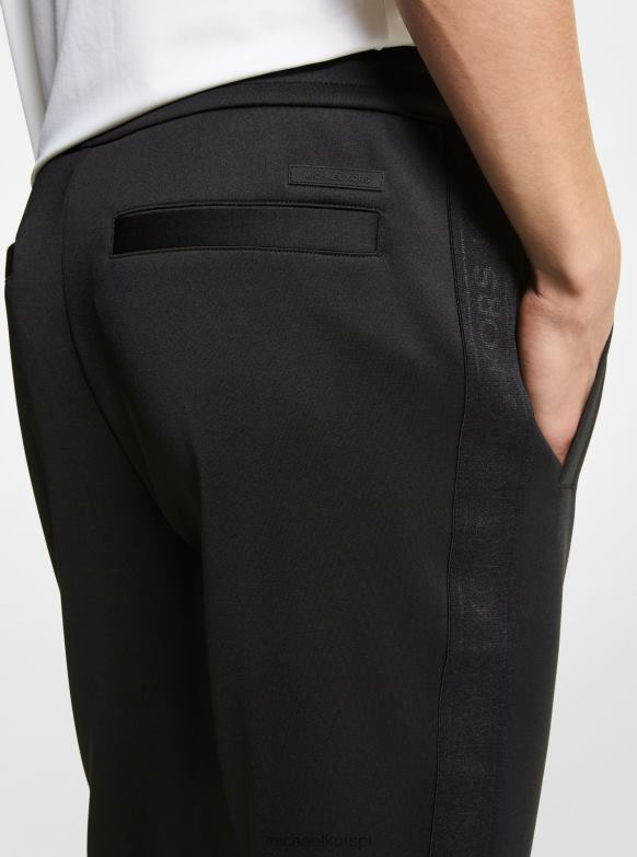 Spodnie do nurkowania z taśmą z logo mężczyźni Michael Kors czarny LHN663120 odzież